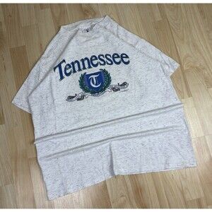 Vintage 90s Single Stitch Nashville Tennessee Graphic T-Shirt / Grey / Large